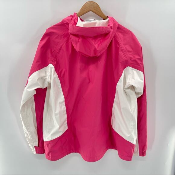 Columbia Omni Tech Fully Sealed Pink White Zip Up Lightweight Jacket Size 1X - Picture 10 of 11